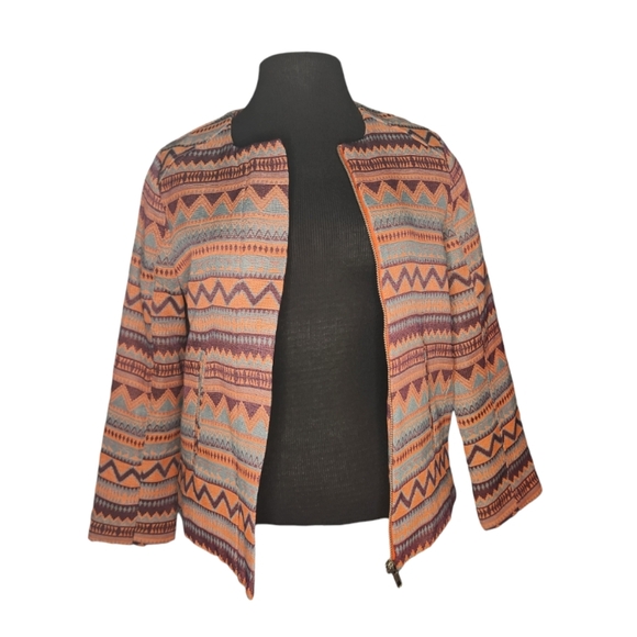 Nameless Blazer Collarless Aztec - Picture 4 of 7